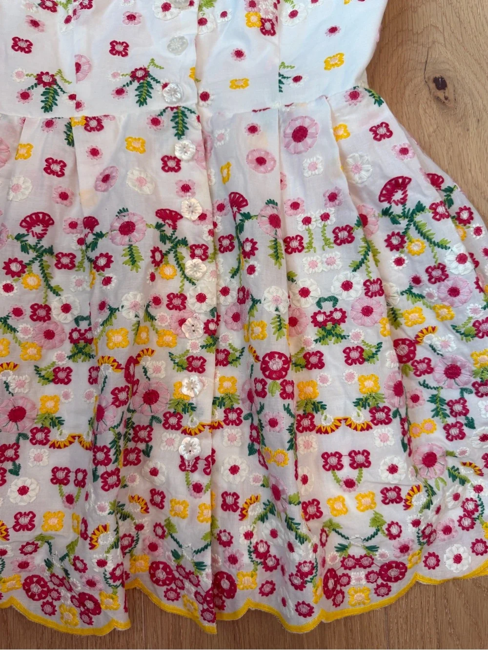 Cartolina Nantucket Marrakech Dress spring floral stitching size XS - Picture 6 of 13